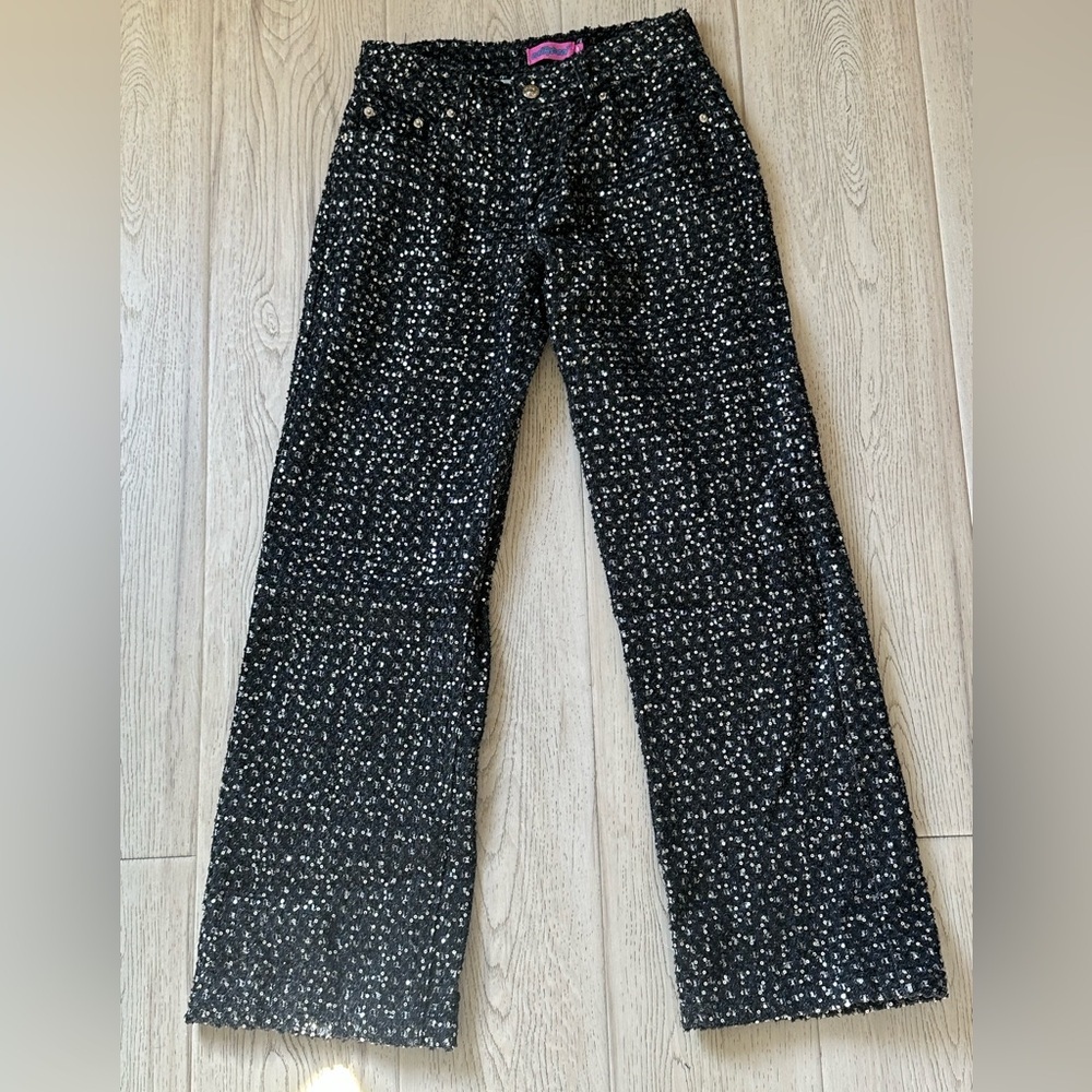 EDIKTED
Nyah Sequin Low Rise Wide Leg Jeans women’s size XS - Picture 5 of 14